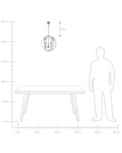 Pendelleuchten TENOIRO Silber - Metall - 40 x 100 x 40 cm