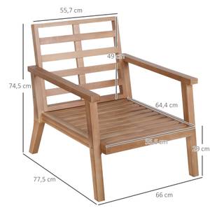 Relaxsessel 84B-699 Massivholz - 78 x 75 x 66 cm