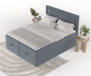 Premium Boxspringbett Pao Blau - Breite: 200 cm