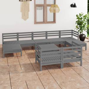 Garten-Lounge-Set Grau - Massivholz - Holzart/Dekor - 64 x 29 x 64 cm