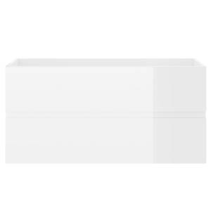 Meuble lavabo avec bassin 3007833-3 Blanc brillant - Largeur : 90 cm