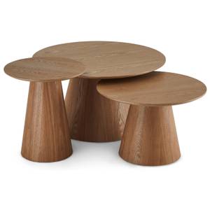 Table basse Tango Naturel ø80x45 cm Marron - Bois manufacturé - Bois/Imitation - 80 x 45 x 80 cm