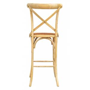 Tabouret de bar HARMONIE Marron - Bois massif - Bois/Imitation - 42 x 118 x 46 cm