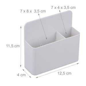 Lot de 2 porte-stylos magnétiques Noir - Blanc - Métal - Matière plastique - 13 x 12 x 4 cm