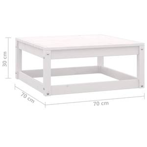 Ensemble de meubles de jardin Blanc - Bois massif - Bois/Imitation - 70 x 30 x 70 cm