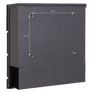 Standbriefkasten DIJON Set Grau - Metall - 18 x 120 x 55 cm