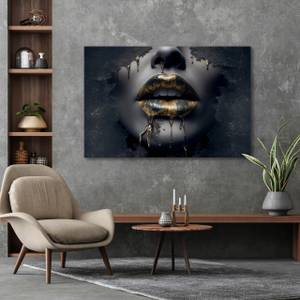 Image Sur Toile Visage Abstrait Bouche 90 x 60 x 60 cm