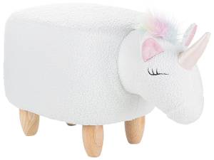 Pouf animal UNICORN Marron - Blanc - Textile - 31 x 35 x 91 cm