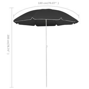 Parasol Gris - Textile - 177 x 200 x 177 cm