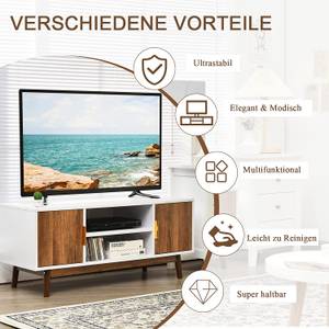 TV-Ständer Fernsehschrank Holz Braun - Holzwerkstoff - 38 x 47 x 109 cm