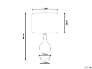 Tischlampen TRIVERSA Rot - Weiß - Keramik - 32 x 60 x 32 cm