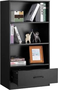 120cm Bücherregal Schwarz