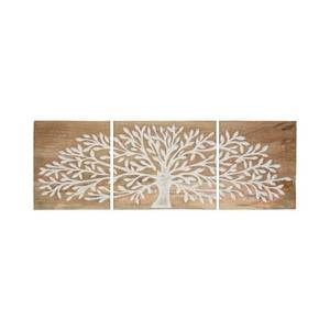 Baum des Lebens Gemälde aus Mangoholz Massivholz - 92 x 31 x 2 cm
