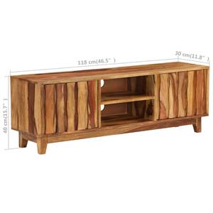 TV-Schrank 246204 Braun - Massivholz - Holzart/Dekor - 30 x 40 x 118 cm