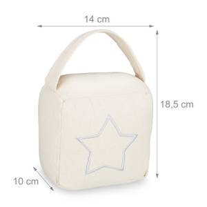 Lot de 2 butoirs sac étoile Blanc crème - Blanc