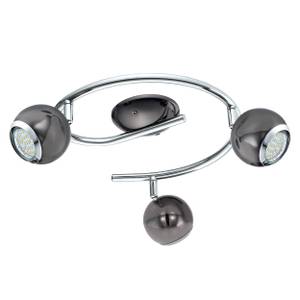 LED-Deckenleuchte Bimeda II Stahl - 3-flammig - Schwarz - Silber