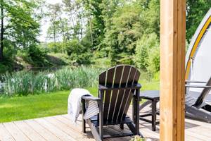 Adirondack Gartenstuhl aus Kunststoff Schwarz