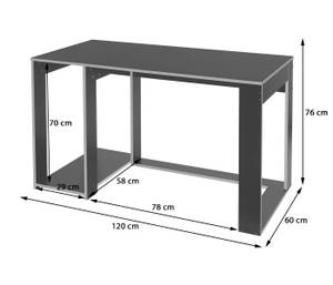 Schreibtisch J26 Schwarz - Rot