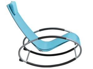 Chaise longue CAMPO Noir - Bleu - Argenté - Turquoise