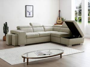 Schlafsofa MELICENA Beige - Textil - 224 x 81 x 263 cm