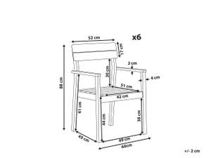 Chaise de jardin FORNELLI Lot de 6