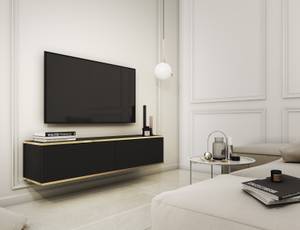 Fernsehtisch ORO MDF RTV135 Schwarz - Gold