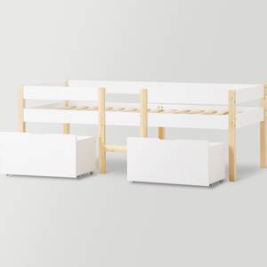 Lit enfant M439 Blanc - Bois manufacturé - 184 x 105 x 204 cm