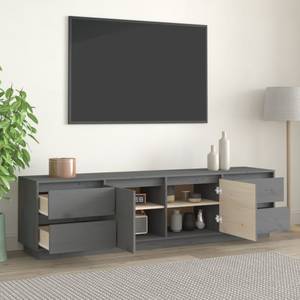 TV-Schrank D332 Grau - Massivholz - 37 x 48 x 176 cm