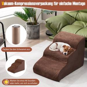 Hundetreppe PW10062 Braun - Kunstleder - 42 x 40 x 58 cm