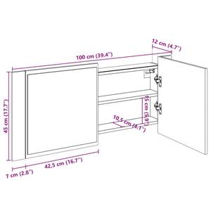 LED Spiegelschrank 3008767 Raucheiche Dekor