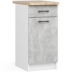 Ensemble de Cuisine OLIWIA 2,4 m Gris - Blanc - Bois manufacturé - 240 x 203 x 46 cm