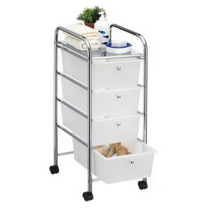 Badrollwagen SANO Silber - Metall - 33 x 79 x 39 cm