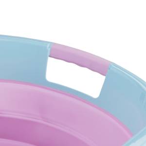 Faltbarer Wäschekorb 22 Liter Blau - Pink - Kunststoff - 53 x 24 x 38 cm