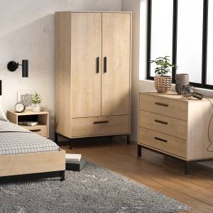 Kleiderschrank Craft Beige - Holzwerkstoff - 50 x 181 x 91 cm