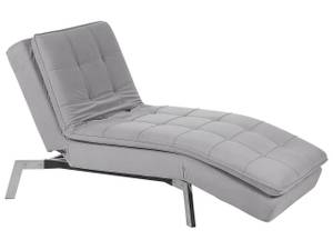 Chaise longue LOIRET Gris - Gris lumineux - Argenté