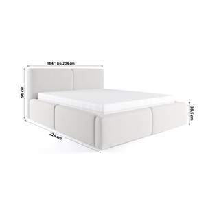 Doppelbett Sarria Bettkasten Polster Grau - Breite: 164 cm