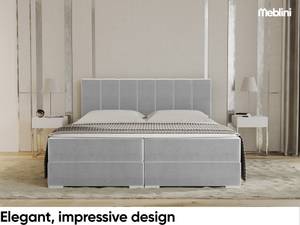 Boxspringbett Chandon Hellgrau - Breite: 166 cm - H3