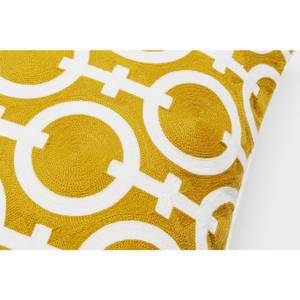 Coussin Catena Chain Jaune - Textile - 50 x 50 x 5 cm