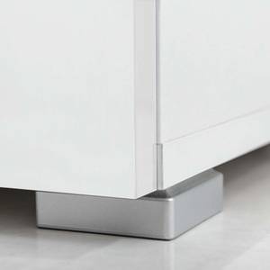 Wand-Vitrine Weiß - Holzwerkstoff - Massivholz - 240 x 195 x 90 cm