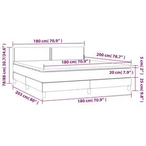 Boxspringbett 3017268-6 Pink - Breite: 180 cm