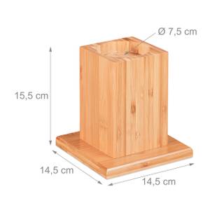Möbelerhöher 4er Set aus Bambus Braun - Bambus - 15 x 16 x 15 cm