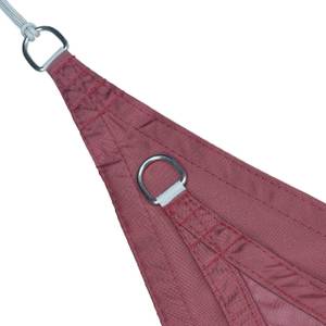 Voile d'ombrage triangle PES rouge foncé 400 x 315 cm