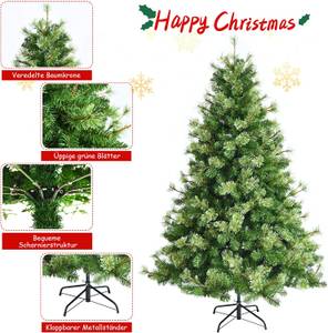 180cm Künstlicher Weihnachtsbaum Grün - Kunststoff - 120 x 180 x 120 cm