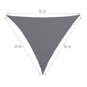 Voile d'ombrage triangle gris 600 x 510 cm