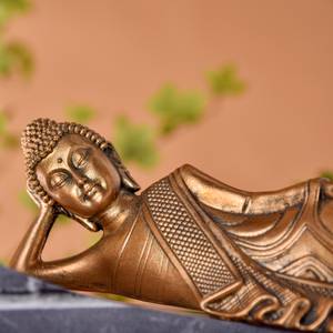 Statue Liegender Buddha Gold - Kunststoff - 5 x 7 x 22 cm