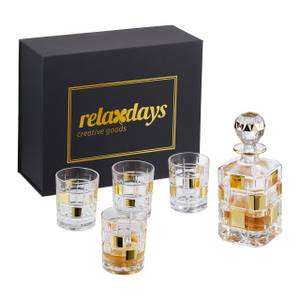 Whisky Set 5-teilig Gold - Glas - 10 x 25 x 10 cm