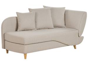 Chaiselongue MERI Beige - Eiche Hell - Armlehne davorstehend links - Ecke davorstehend rechts