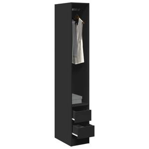 Kleiderschrank 298537-2 Schwarz - Breite: 30 cm