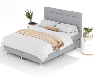 Boxspringbett Laguno Grau - Breite: 160 cm