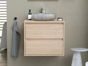 Einzelwaschtisch MILIPAM Beige - Holzwerkstoff - 45 x 50 x 60 cm